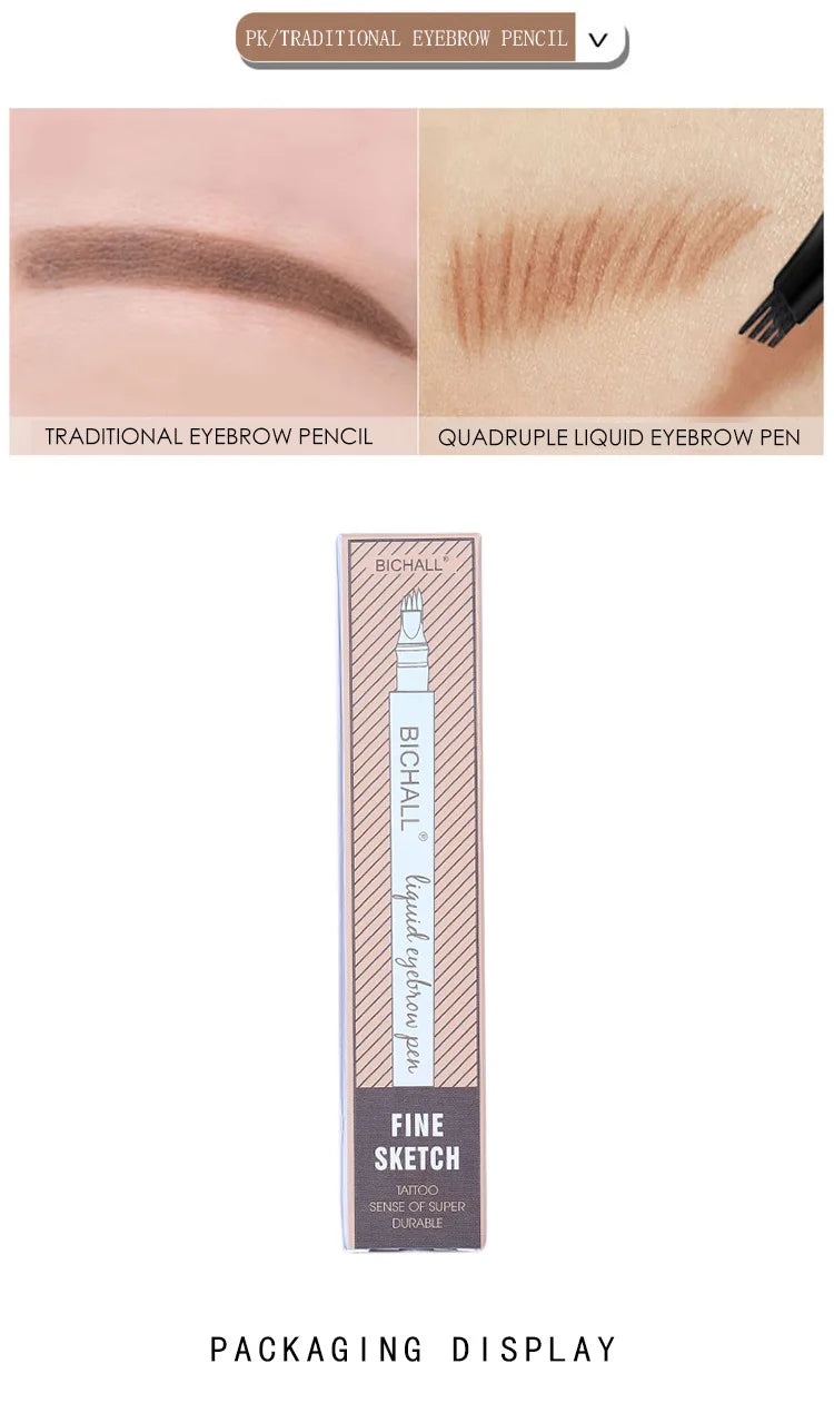 4D Microblading Eyebrow Pen , Long-Lasting Liquid Brow Pencil