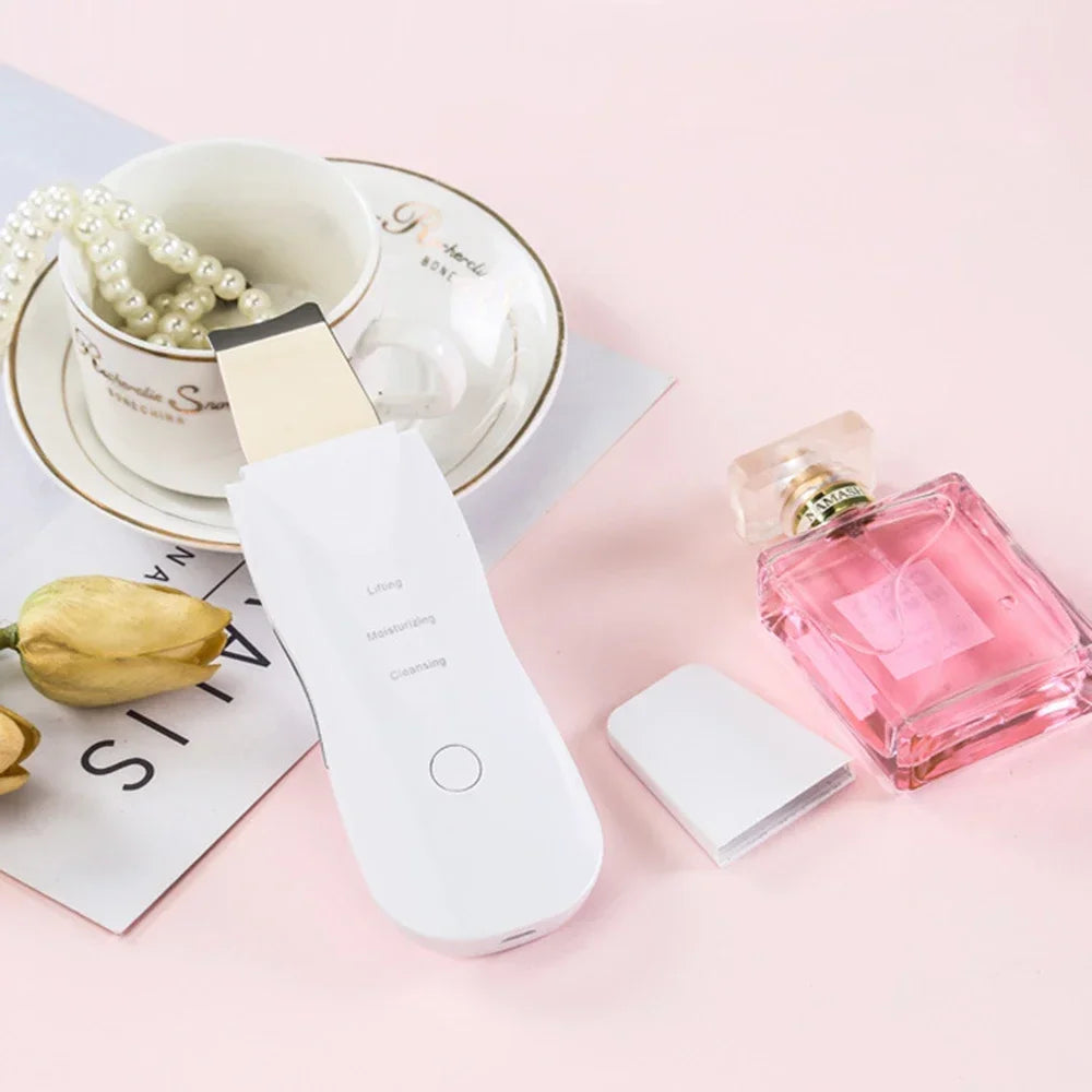 Professional Ultrasonic Facial Skin Scrubber – Deep Cleansing & Gentle Exfoliation Device