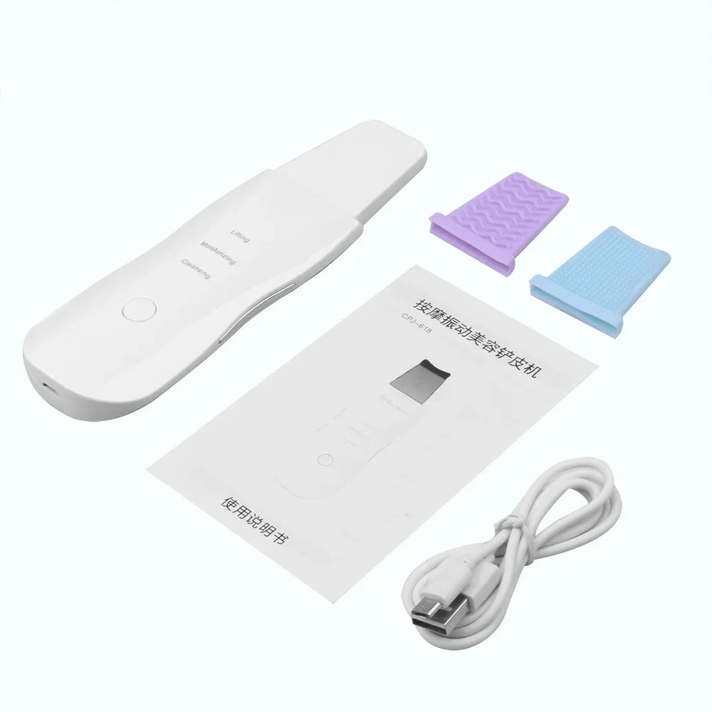 Professional Ultrasonic Facial Skin Scrubber – Deep Cleansing & Gentle Exfoliation Device