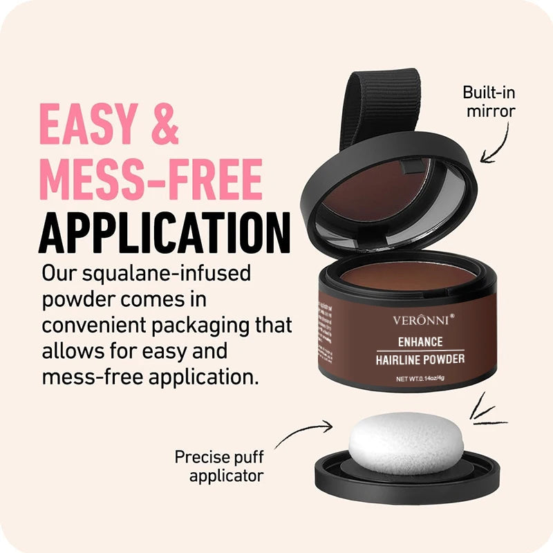 Instant Hairline Concealer Powder – 14 Shades | Natural Root Touch-Up, Hairline Filler & Waterproof Coverage